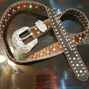 Genuine leather Nocona  Brown Hide Western Belt